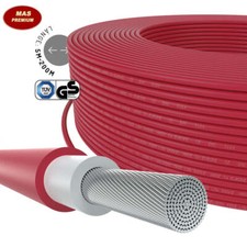 Câble solaire 5-200 m câble solaire H1Z2Z2-K 10 mm² rouge photovoltaïque sans...
