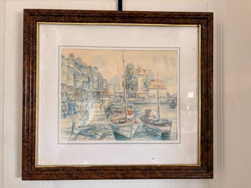 Ancien tableau aquarelle - tableau,