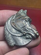 Ancienne Broche Hippique De Boutonnière Attache Paton - Cheval De Profil