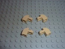 4 x Tan Brick curved 6091 LEGO / set 10236 9516 9494 7965 8095 30052 10184 10236