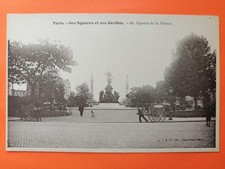 PARIS SQUARE de la NATION Jardin de Marianne MONUMENT de DALOU Charette à Bras