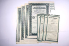 CATALANA DE GAS Y ELECTRICIDAD OBLIGATION + CERTIFICAT BARCELONE 1934 X 8