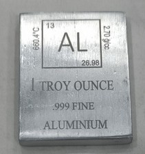 1 Oz Barre D’Aluminium Pur