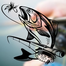 Autocollant mural de pêche club autocollant transfert graphique crochet art bateau flotteur f18