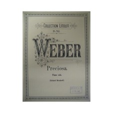Weber preciosa opéra piano - weber,
