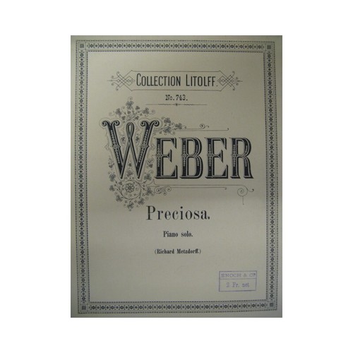 Weber preciosa opéra - weber,