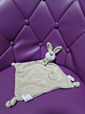 Doudou plat lapin beige écru Crédit agricole   