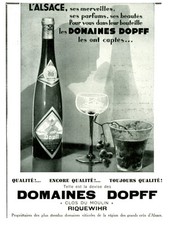 Publicité ancienne vin domaines Dopff 1936 issue de magazine
