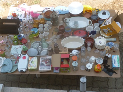 Lot objets divers pour vide