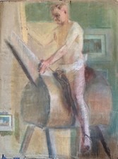 Dessin Ancien homme Nu Pastel