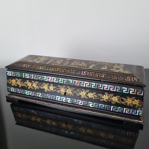 Coffret papier mache xixè - coffret,