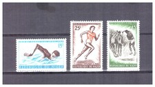 NIGER  . N°  120 / 122.  SERIE JEUX   SPORTIFS  NEUVE  *   .  SUPERBE .