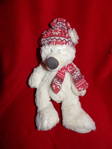Doudou peluche ours blanc - ours,