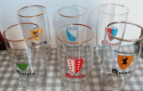 Rare série anciens verres - série, 6