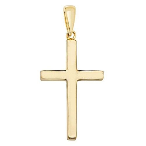 Pendentif croix jaune - en, or