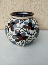 Vase Art Déco en céramique émaillée signé Paul Jacquet (3 mini sauts d'émail)