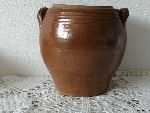 Ancien pot saloir grès - ancien,