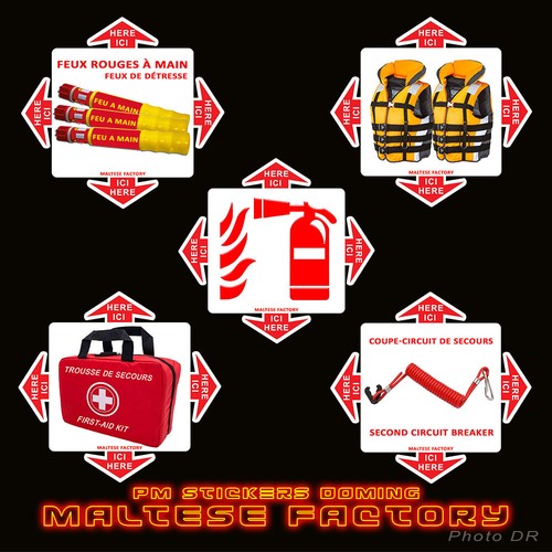 Lot stickers repérage - de,