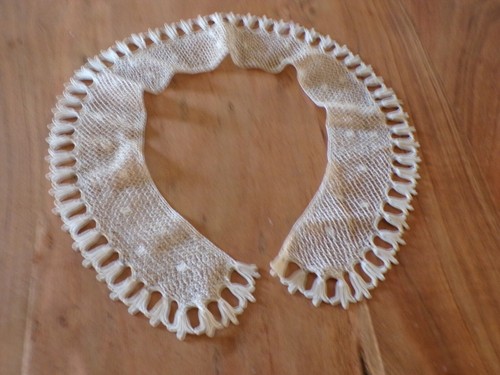 Linge ancien col parure - col,