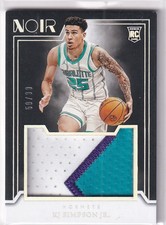 2024-25 Panini Noir NBA No. RJM-KJJ KJ Simpson Jr. Patch Récupération 50/99
