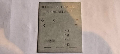 Plaque signalétique renault - signalétique,