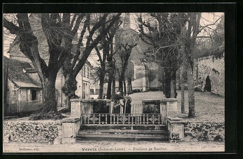 Cpa veretz fontaine de - cpa,