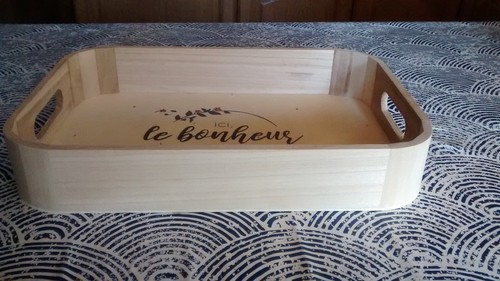 Joli plateau bois - bois, naturel