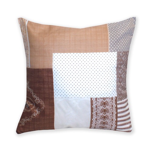 Housse coussin patchwork - de,