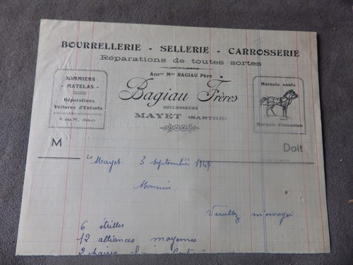 Piece facture de sellerie - piece,