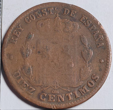 10 centimos 1878 OM Alphonse