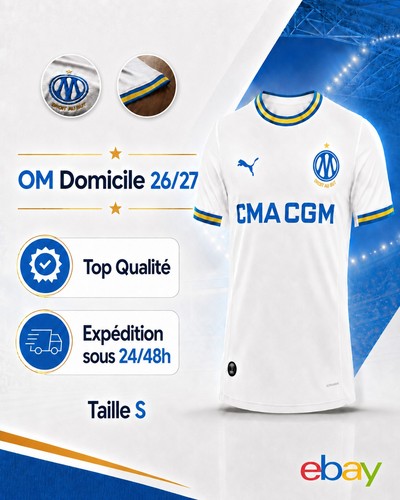 Maillot domicile 27 - om, 26/27