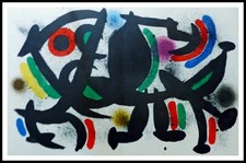 Joan MIRO : Composition abstraite IV, Lithographie originale 1972