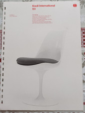 fiche publicité knoll chaise de eero saarinen 151 151U 153