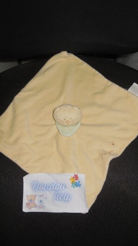 Doudou plat chat patou - doudou, jaune