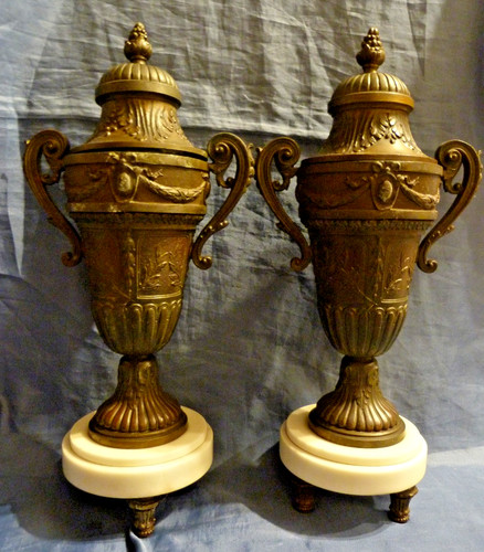 Paire cassolettes vases - cassolettes,,