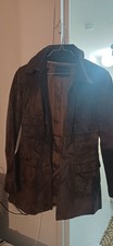 veste en cuir marron