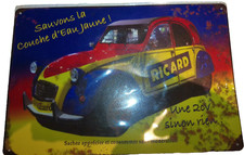 Plaque Métal Tôlée Vintage