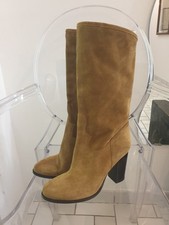 Bottes Maison Hardrige À Talon Epais Daim Véritable Cuir Taille 39 