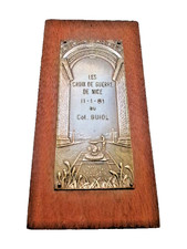 Plaque comm. en laiton – Les
