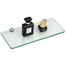 Étagère Murale en Verre Tablette Salle de Bain Étagère de Douche en Verre Tra...