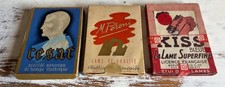 trois boîtes présentoir lames de rasoir ancienne