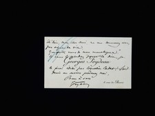 Georges FEYDEAU - carte de visite autographe signée