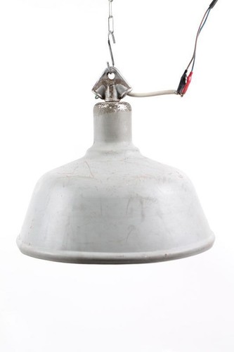 Grand ancienne métal - métal, lampe