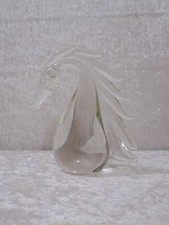 Design Verre Figurine Tête de Cheval - Vintage - 13,5 CM - Handmade -
