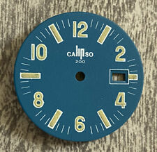 NEUF STOCK CADRAN MONTRE BLEU LIP MODELE CALIPSO 200 @ LIP DIAL @ WATCH NOS