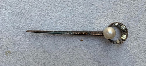 Broche barrette argenté