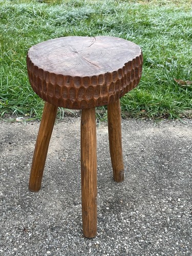 Ancien tabouret tripode - tabouret,
