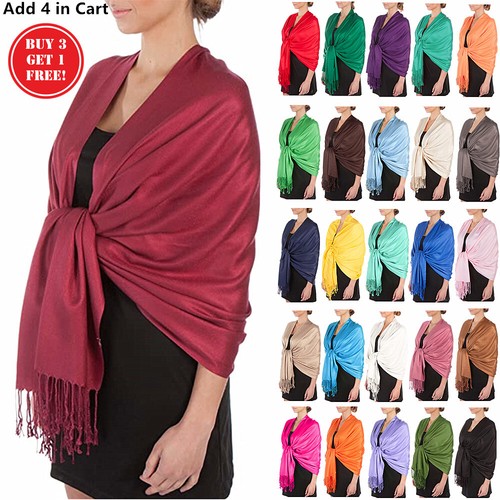 2ply 78x28 pashmina solid silk - 2ply,