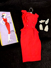 Barbie VTG Robe fourreau red