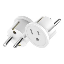 2 Pièces Adaptateur Prise Americaine vers France, Adaptateur de Voyage USA ve...